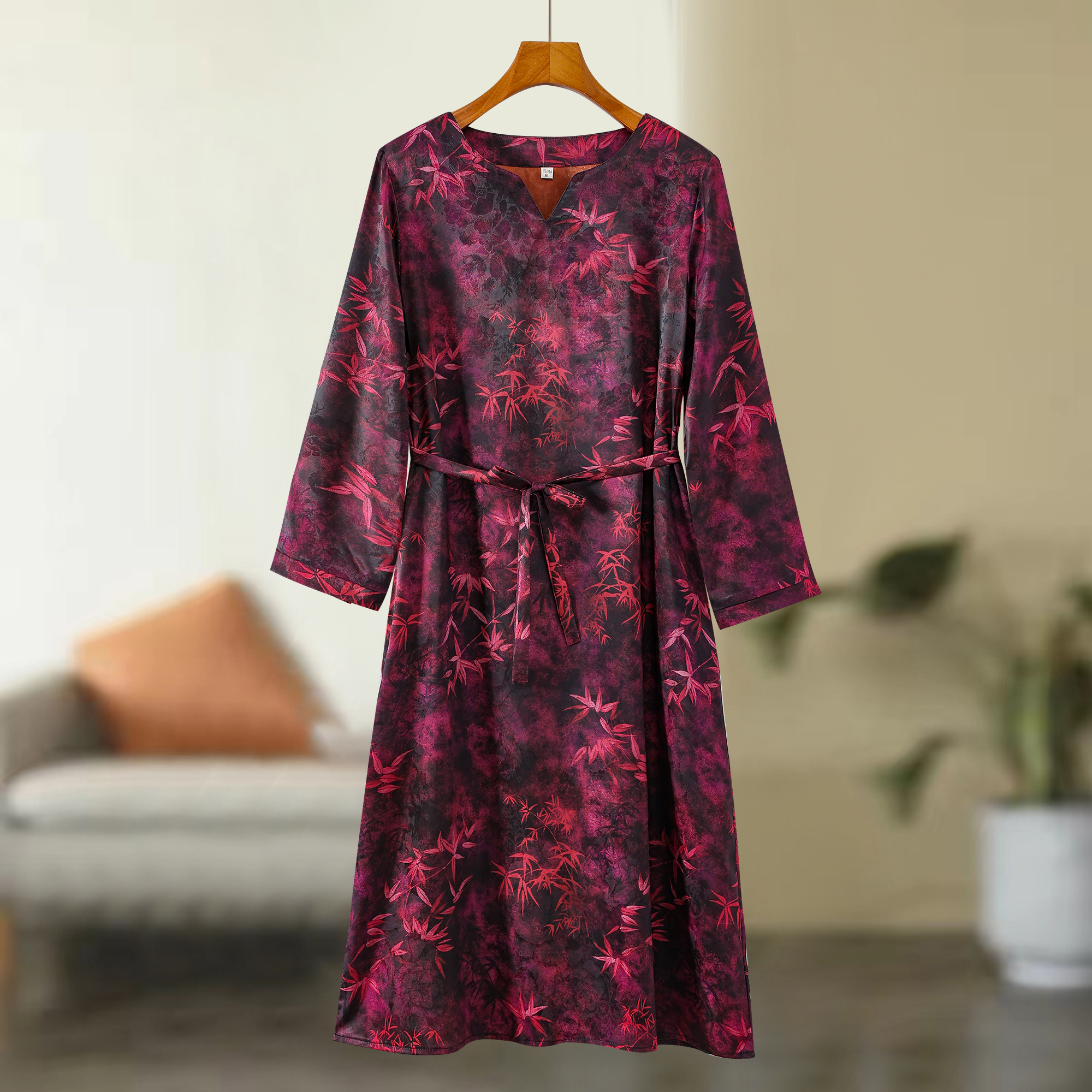 955【富贵竹】高端订制连衣裙 休闲女士夏季复古宽松