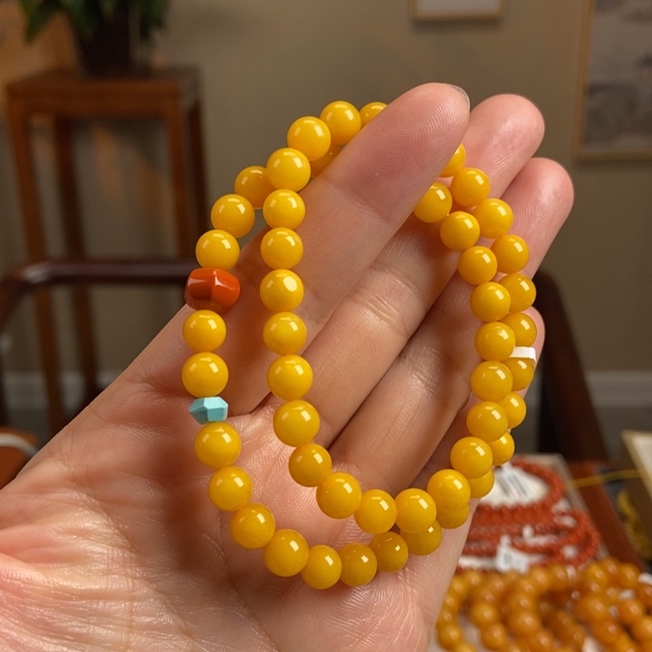 琥珀手链未镶嵌蜜蜡手串7