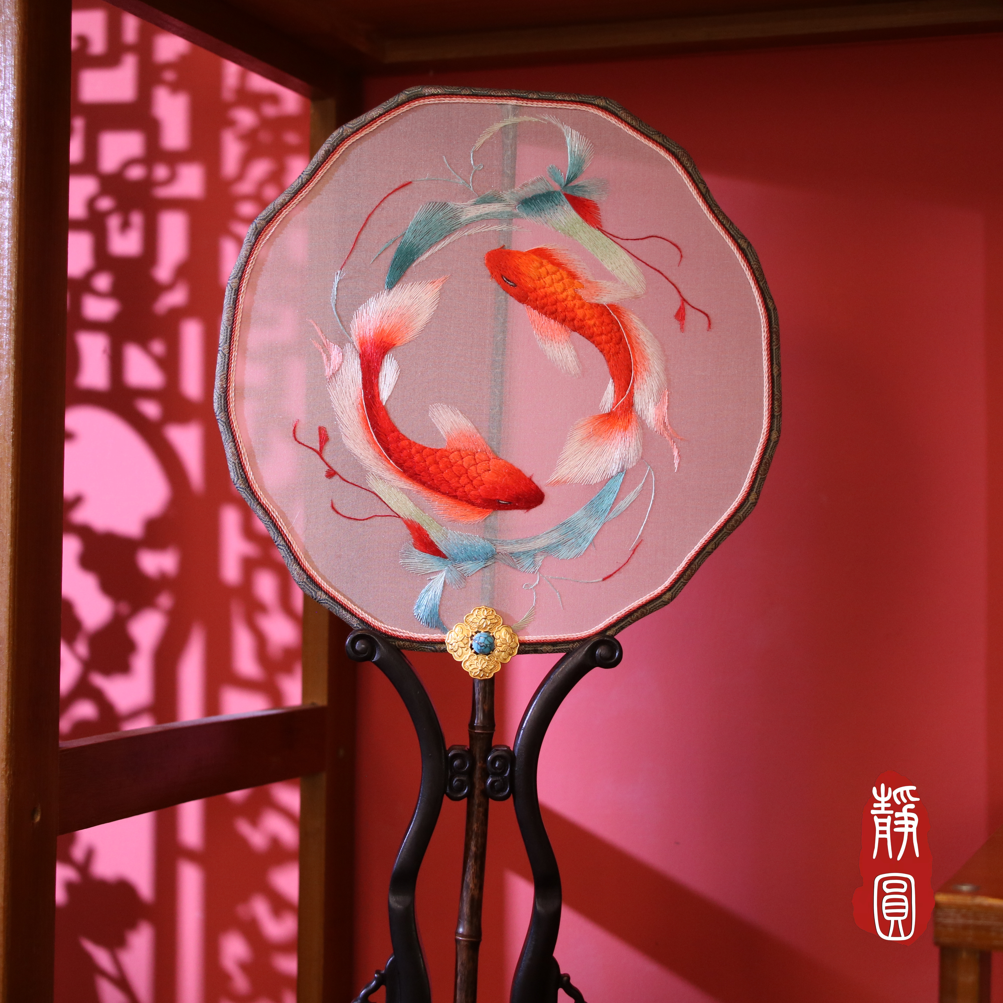 【618高端定制手工绣花】专场福利 手工制作苏绣扇套组6.6