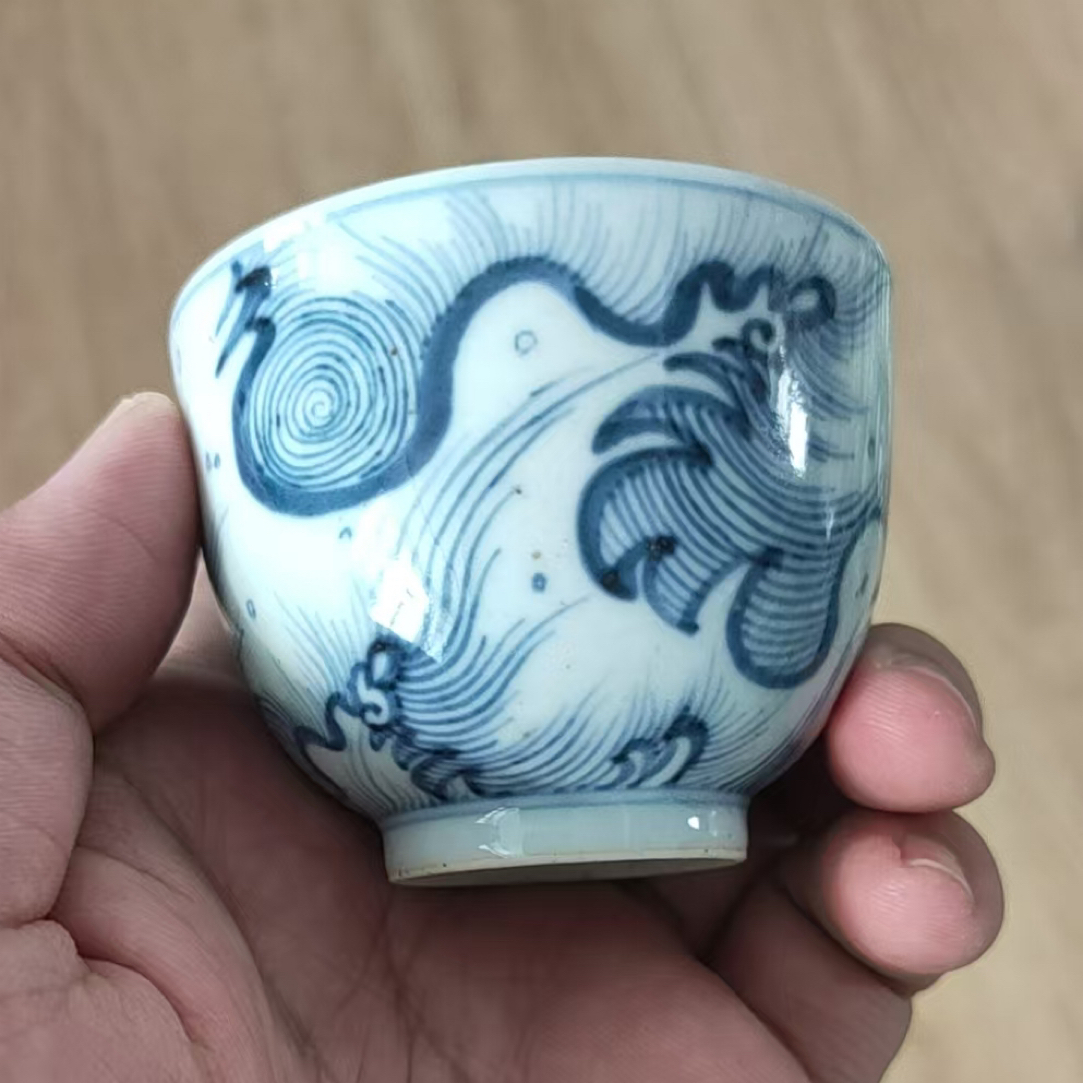 顽古，海浪纹小圆口杯（60毫升）