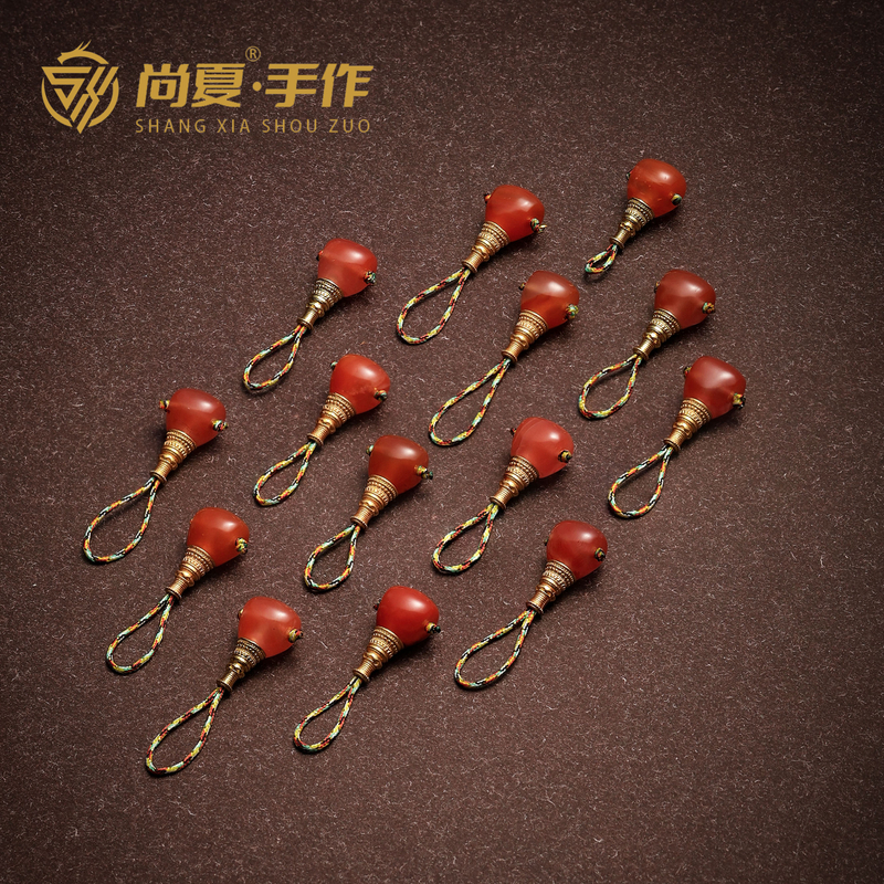 尚夏【赤系列】21*10.3mm南红设计款三通