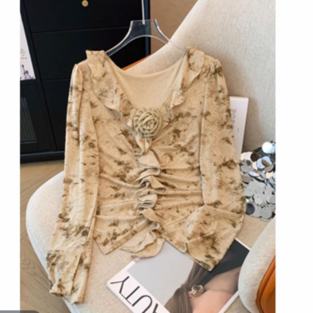 【小依专享】T5F30096B 秋季女士柔软亲肤长袖T恤 0096