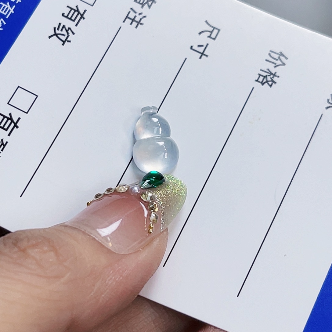 裸石翡翠XB003高冰炸光葫芦