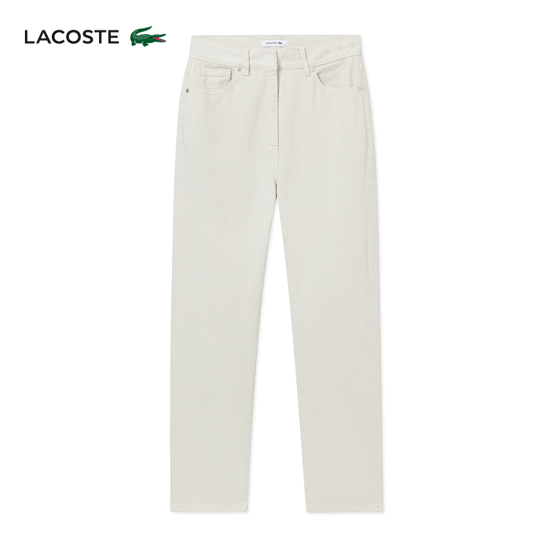 【双十一】LACOSTE法国鳄鱼女装时尚百搭舒适纯棉直筒裤长裤|HF7444