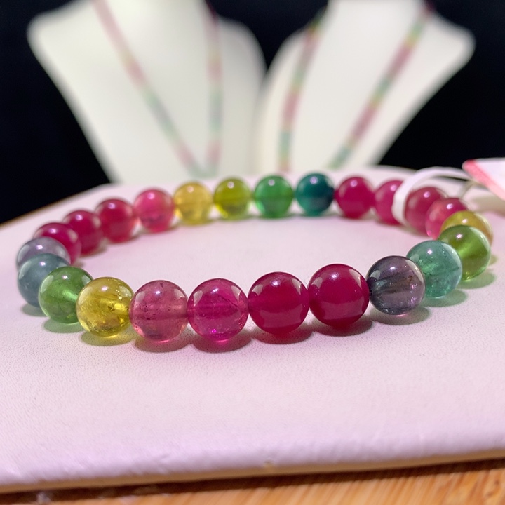 双色碧玺手链未镶嵌