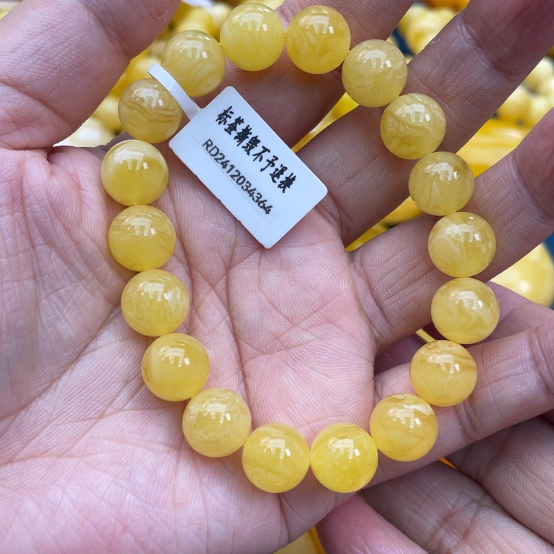 琥珀裸石未镶嵌琥珀蜜蜡10m m