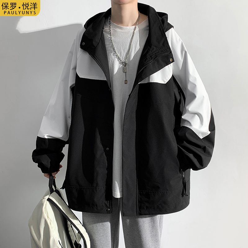 2025新款春秋季青少年冲锋衣外套男初中高中学生帅气大童男装夹克