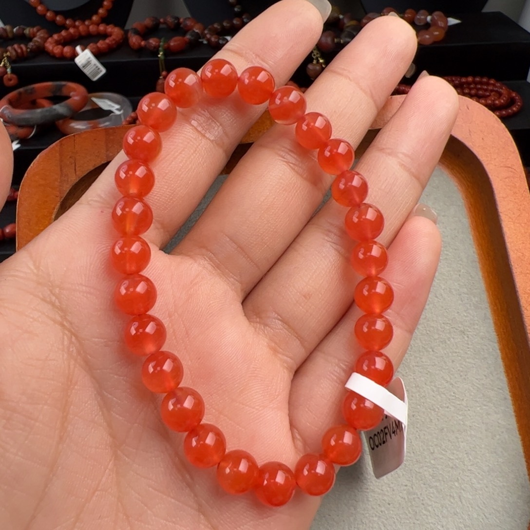 南红玛瑙未镶嵌（保山冰红手串7mm+