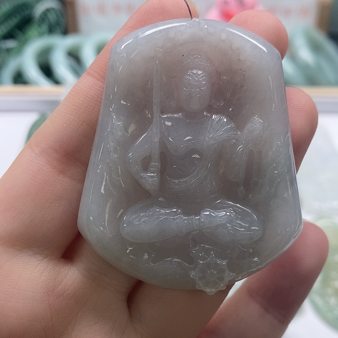 翡翠未镶嵌颈饰1翡翠A货挂件