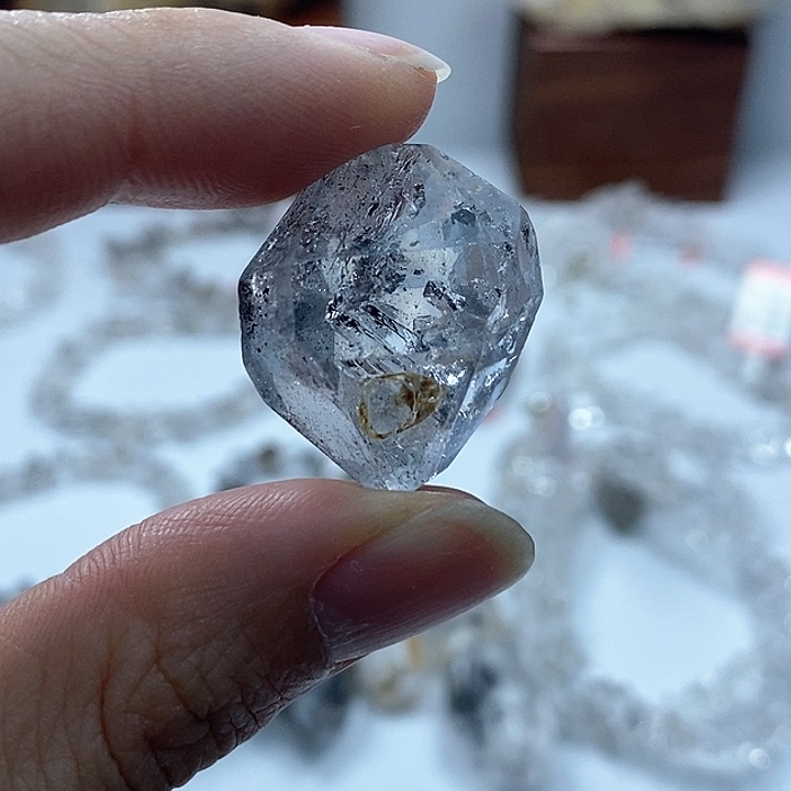 水晶颈饰未镶嵌闪灵钻晶中晶