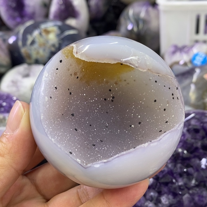 未镶嵌珠宝半成品水晶精抛开口笑