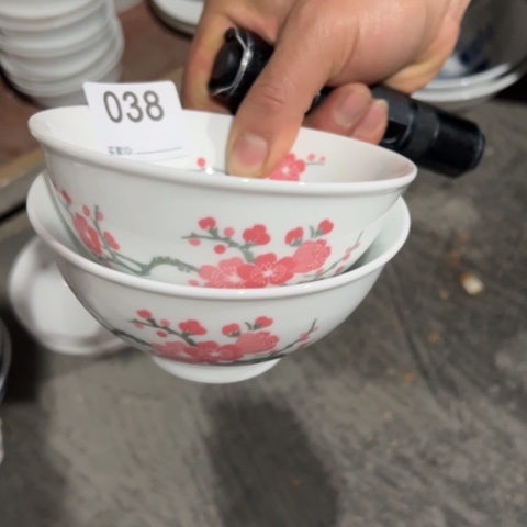 醴陵高温瓷釉下5寸2个