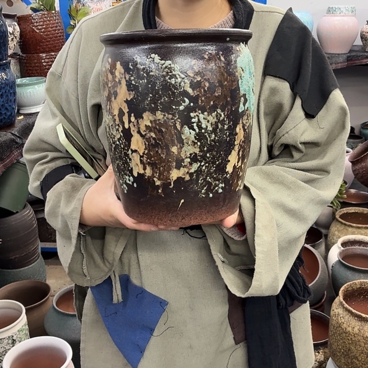 20×25 -粗陶花盆有孔-买买买