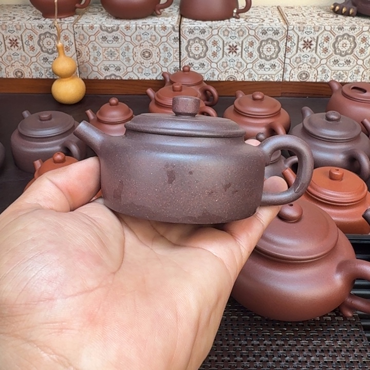 枣***司茶壶紫砂原矿紫泥矮德钟120cc