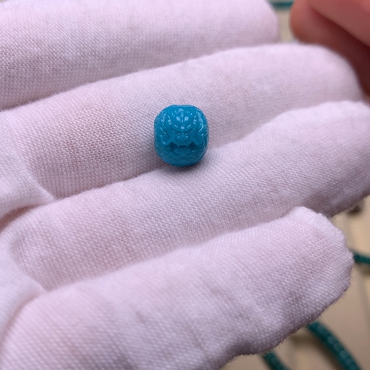 绿松石未镶嵌龙鼓珠9.6
