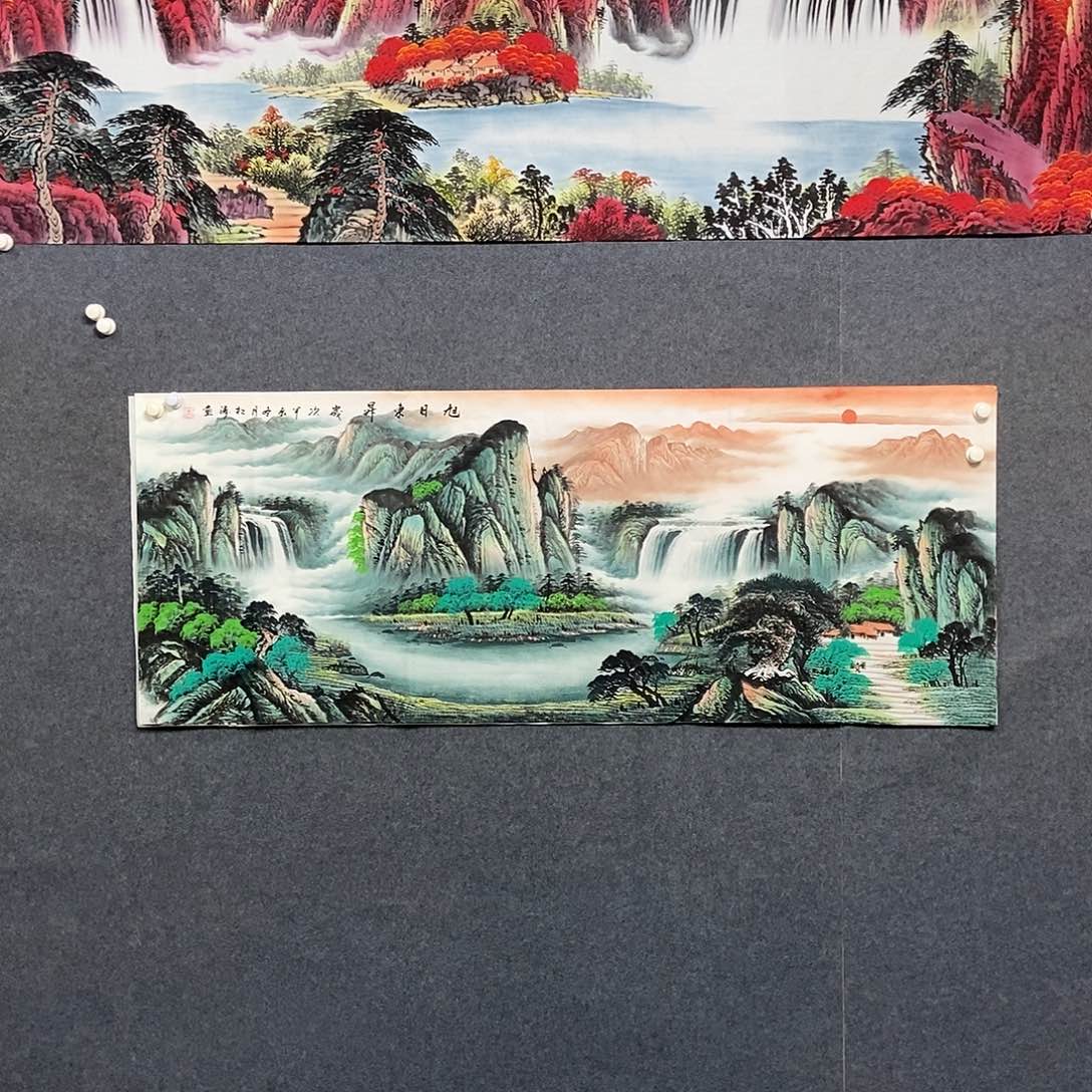 国画小六尺山水一副