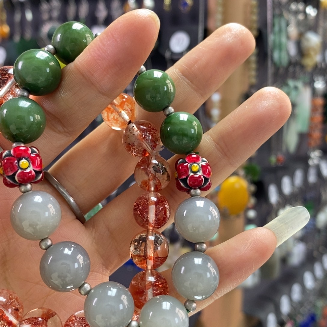 “***月和田玉未镶嵌手链X20