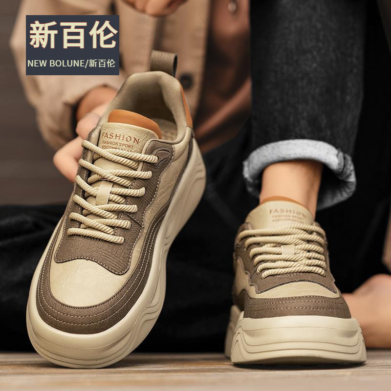 潮流百搭透气男士夏季低帮厚底休闲鞋新百伦正品莆田运动休闲板鞋