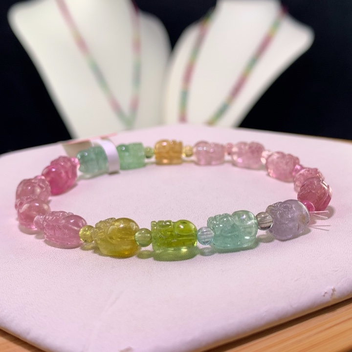 双色碧玺手链未镶嵌