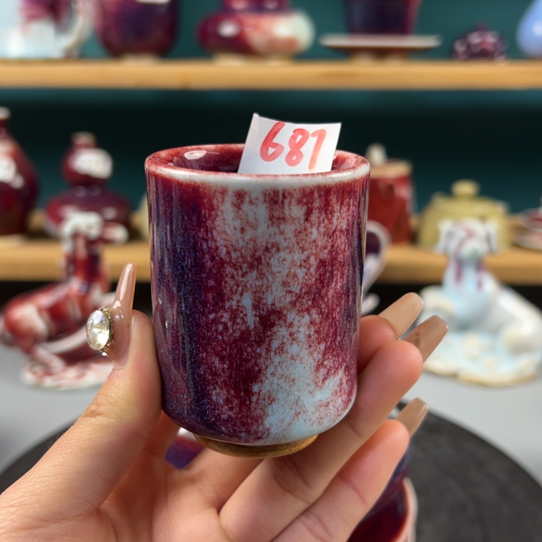 瓷片微瑕主人杯纯手工