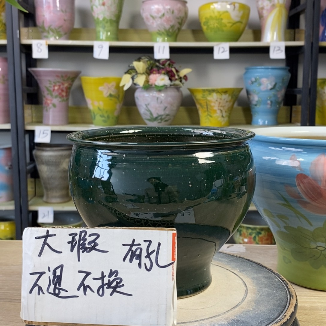 景德镇手工手绘陶瓷花盆