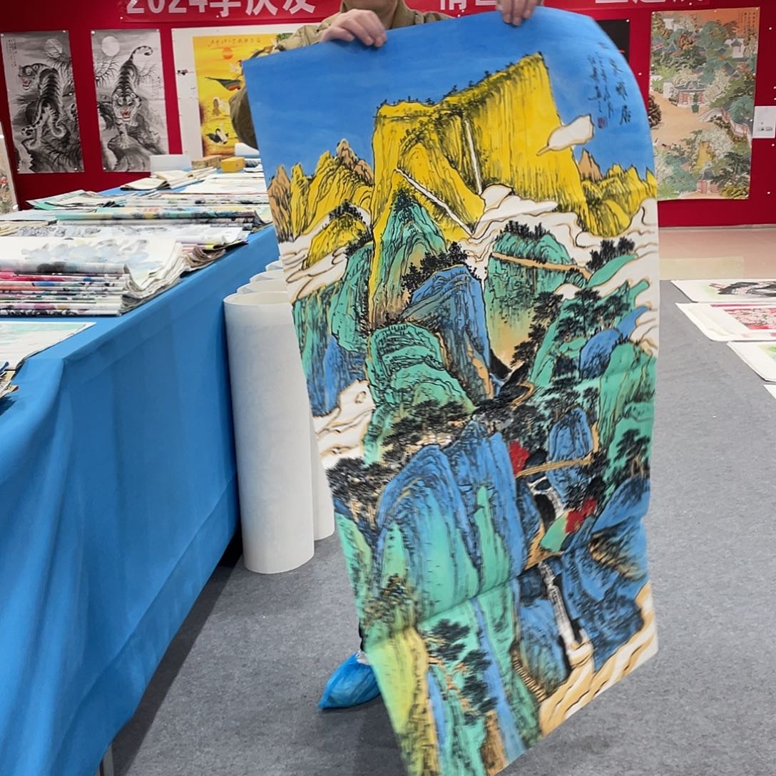 国画今天上午国画作品展示