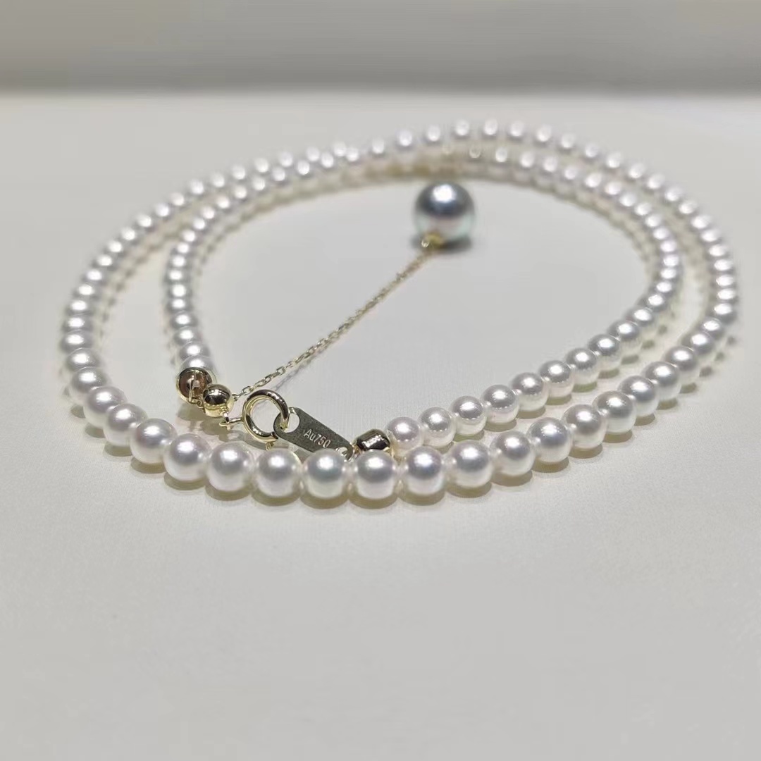 【女神福利】天花板小米baby珍珠项链2.5-4mm真多麻尾链 （GRD大证）