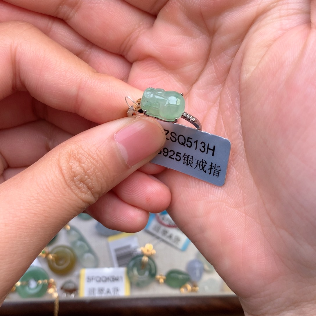 【闪购商品】银S925镶嵌挂件翡翠一