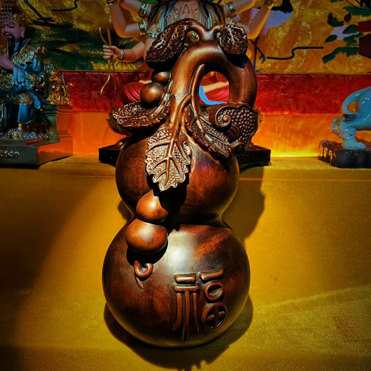 千年雷击枣木葫芦摆件