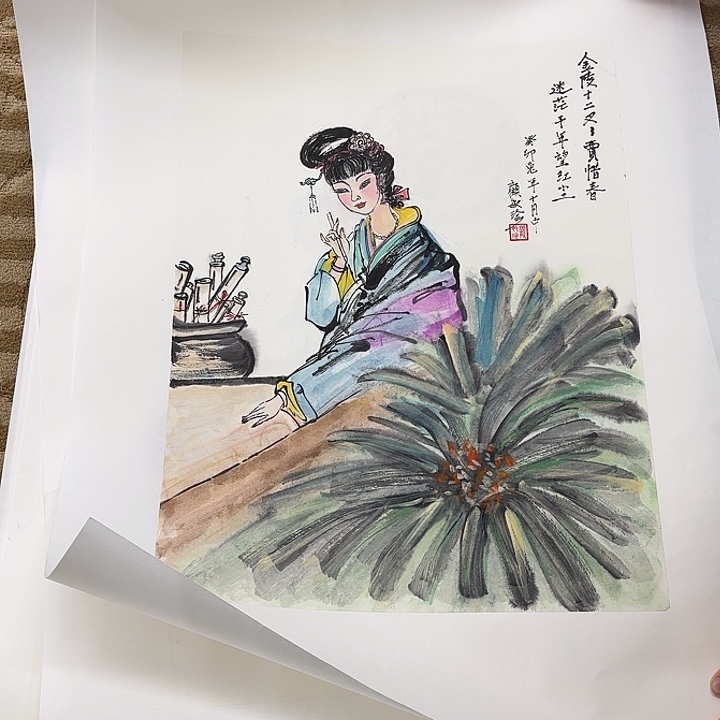 国画蟹*喵花鸟的翅膀和翅膀是