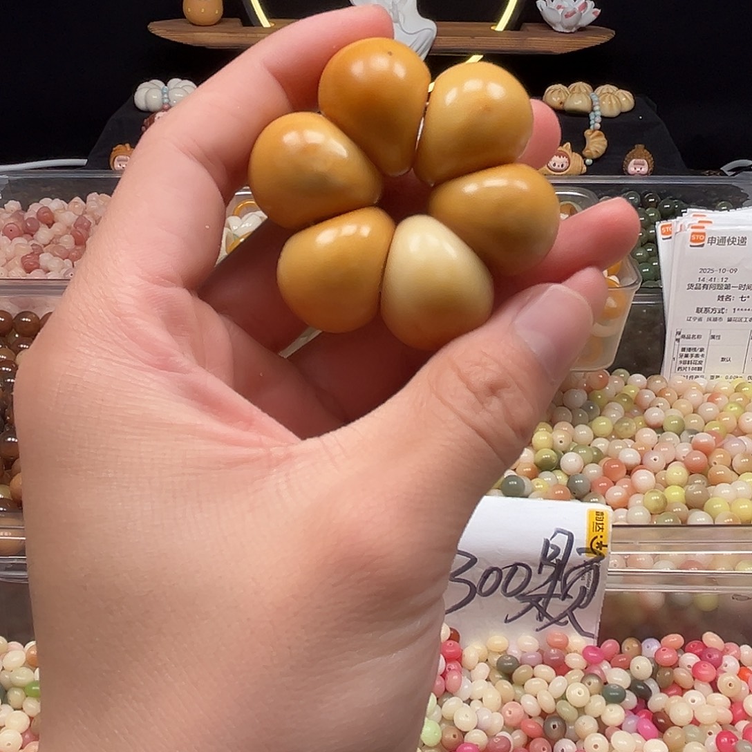 *****手串菩提根/象牙果瑕疵炭烤蒜瓣一条 有裂