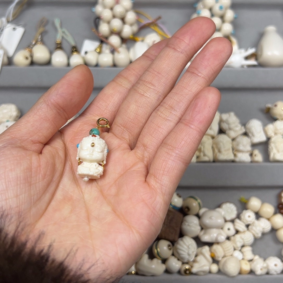 凤***飞吊坠猛犸象牙14mm