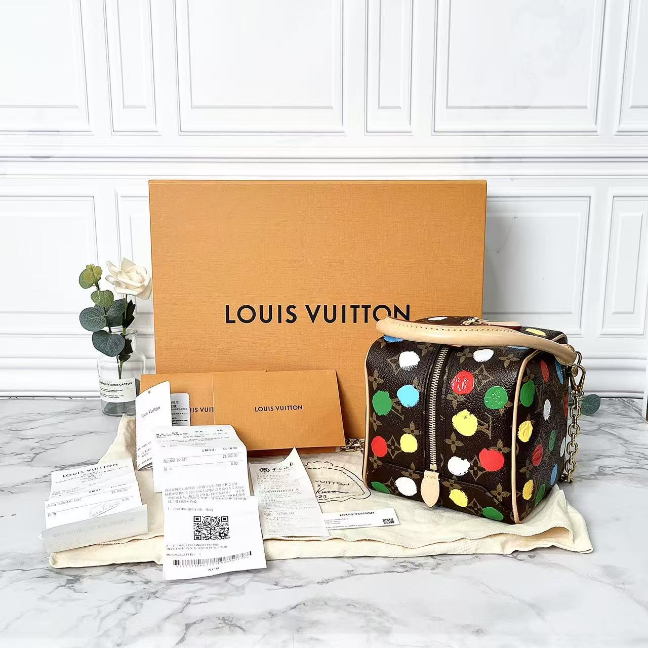 99新 LouisVuitton/路易威登 LV/路易威登草间弥生合作系列骰子包