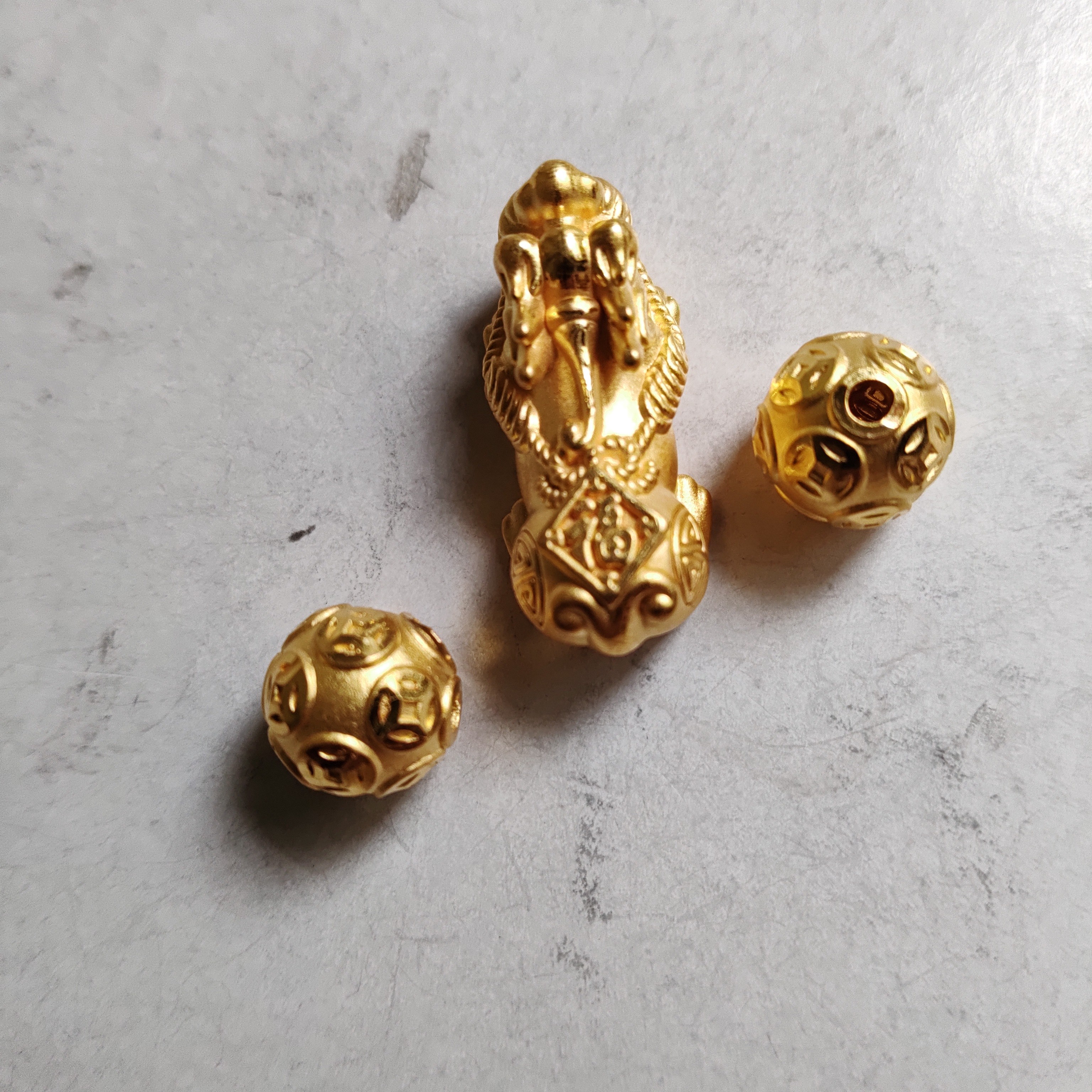 金元宝足金999貔貅珠子首饰