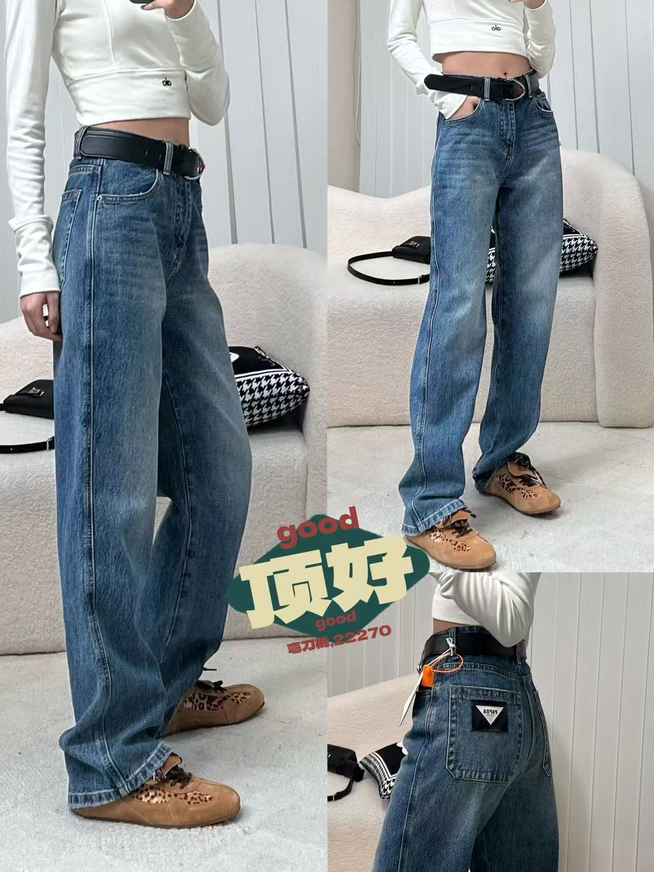 【小虹虹商贸】2025春季新款韩版时尚休闲街头百搭直筒牛仔裤显瘦