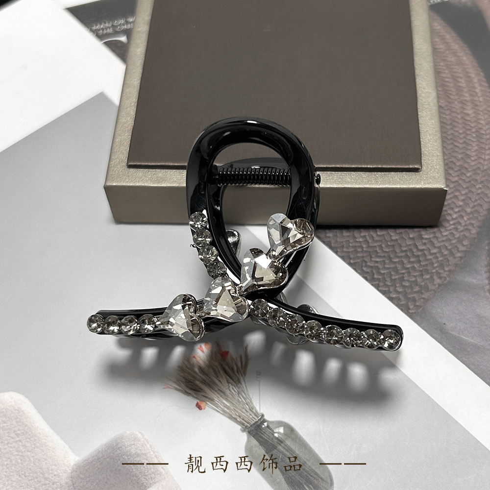 【LXX靓西西】编号029抓夹8厘米女水晶满钻盘发夹