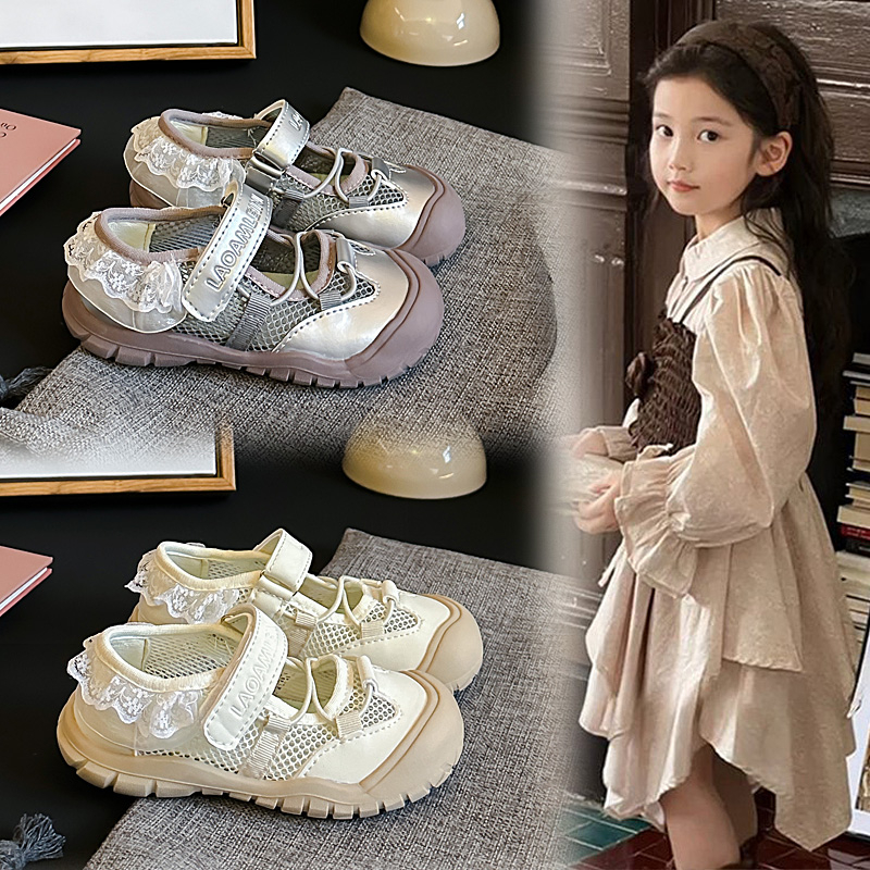 2025年夏季款儿童网面透气百搭凉鞋女童镂空软底运动凉鞋 G888 TY