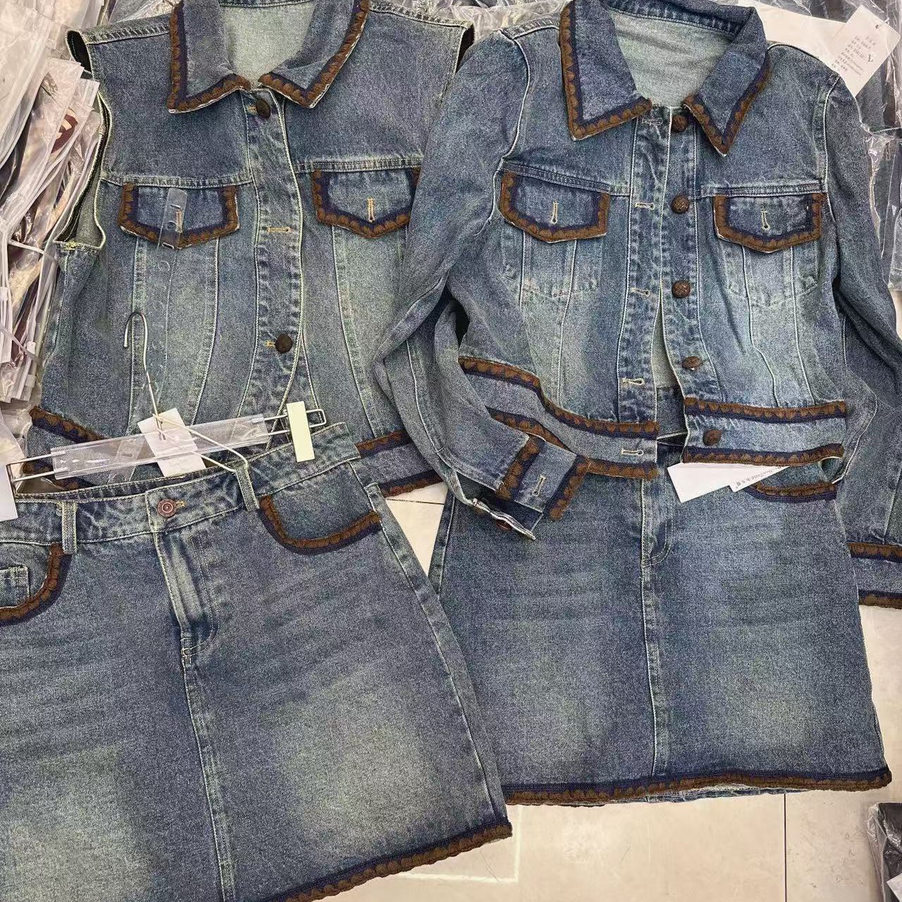 25956牛仔短裙外套