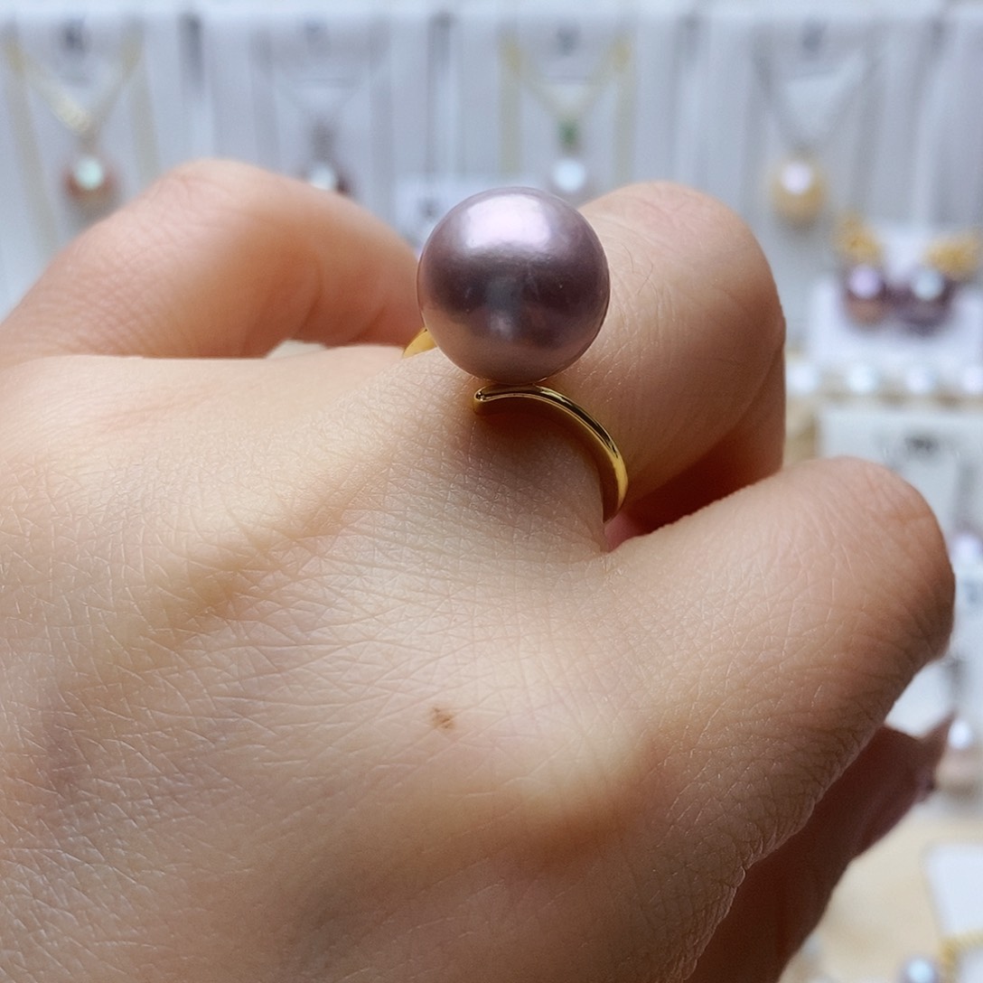 淡水珍珠戒指合金