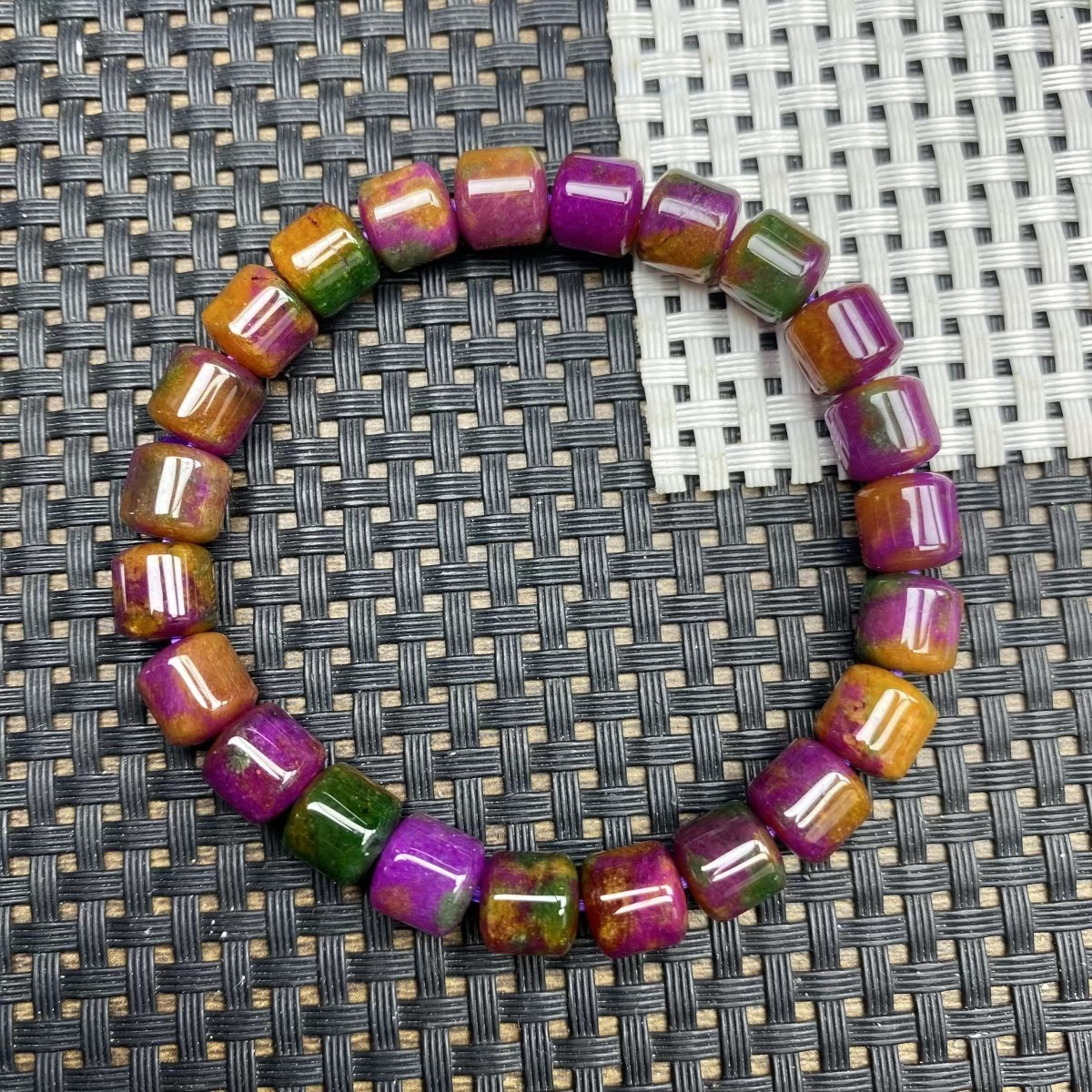 樱花粉玫瑰血舒8mm路路通手串8023