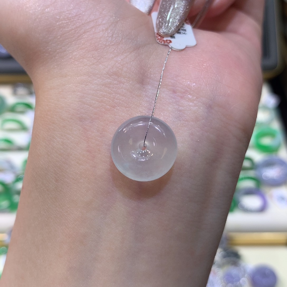 翡翠戒指未镶嵌平安扣