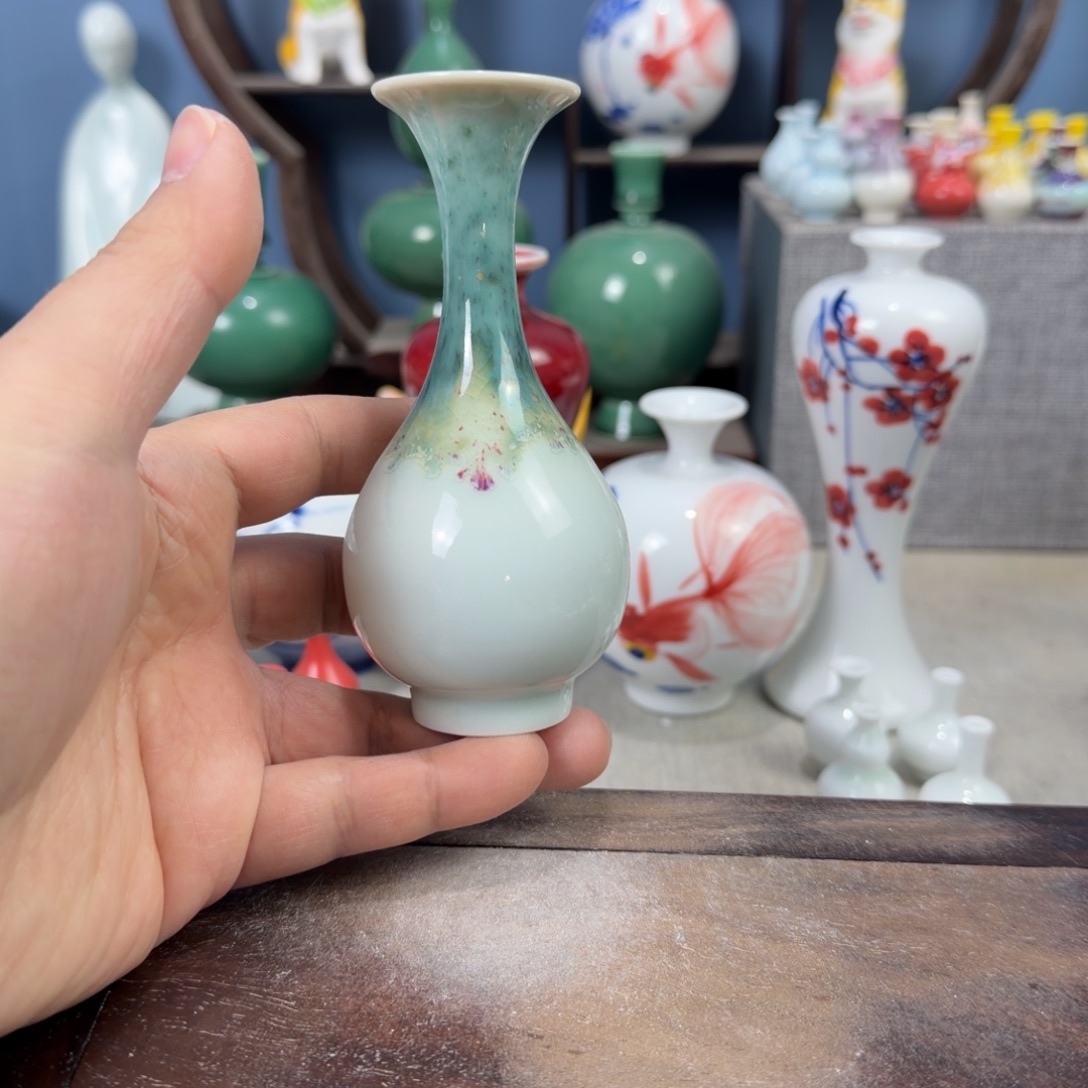 陶瓷手工小花器摆件