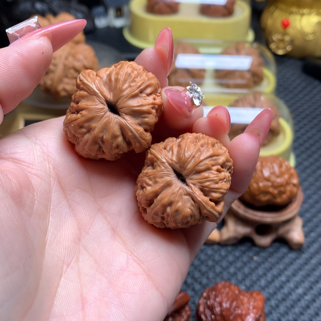 文玩核桃把件秦*34迷你元宝