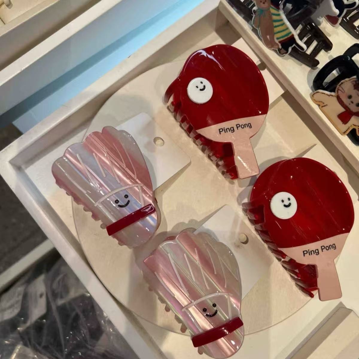 少女板材运动发多造型爪夹活力青春发饰头饰时尚乒乓球鲨鱼夹