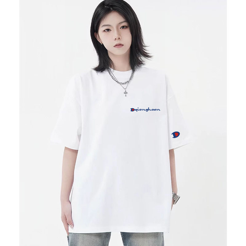 潮牌联名款潮品T恤男女同款时尚百搭圆领t恤短袖小夺冠