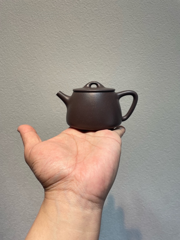清仓全手工原矿青灰紫泥大口高石瓢壶约150cc