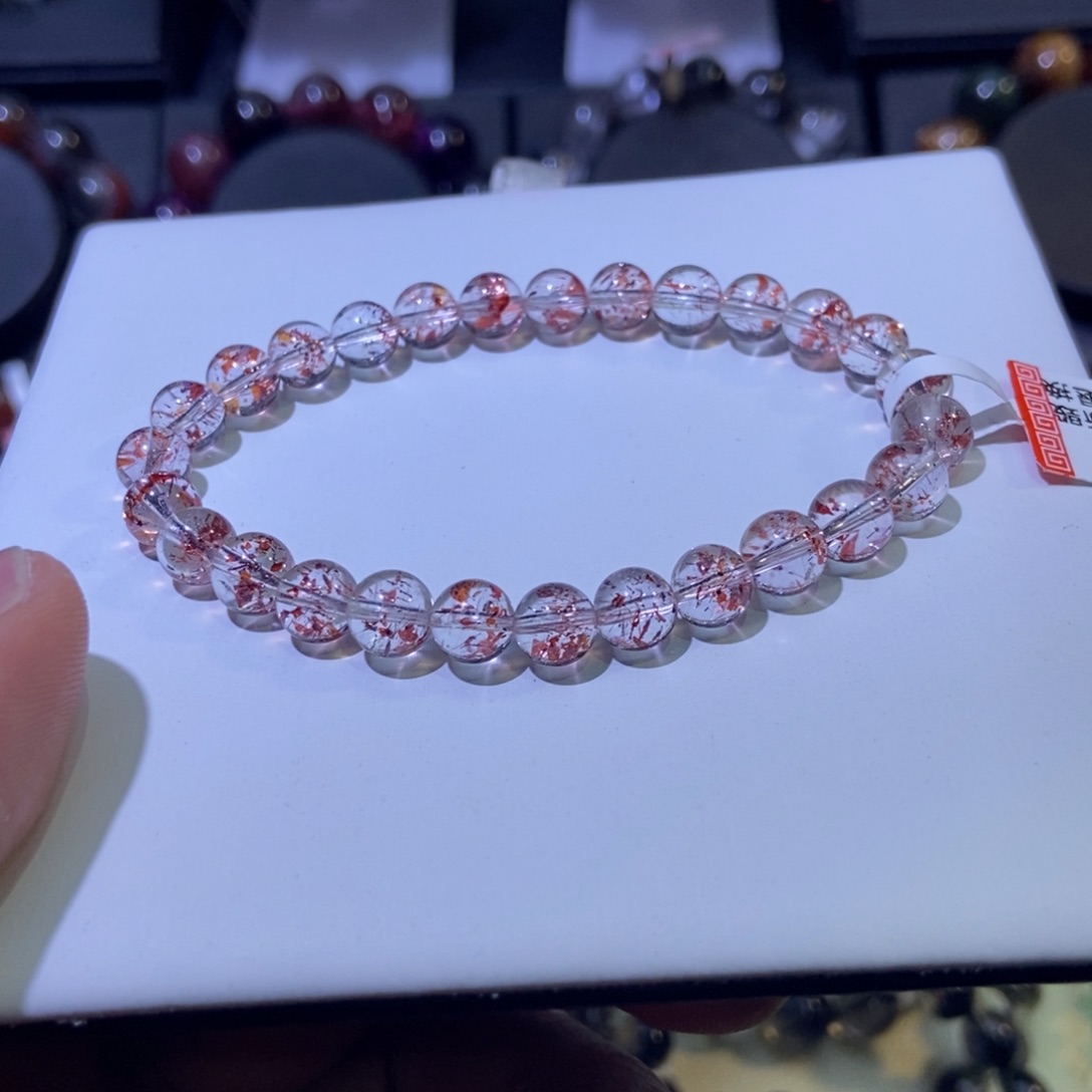 水晶手串未镶嵌金草莓6.6