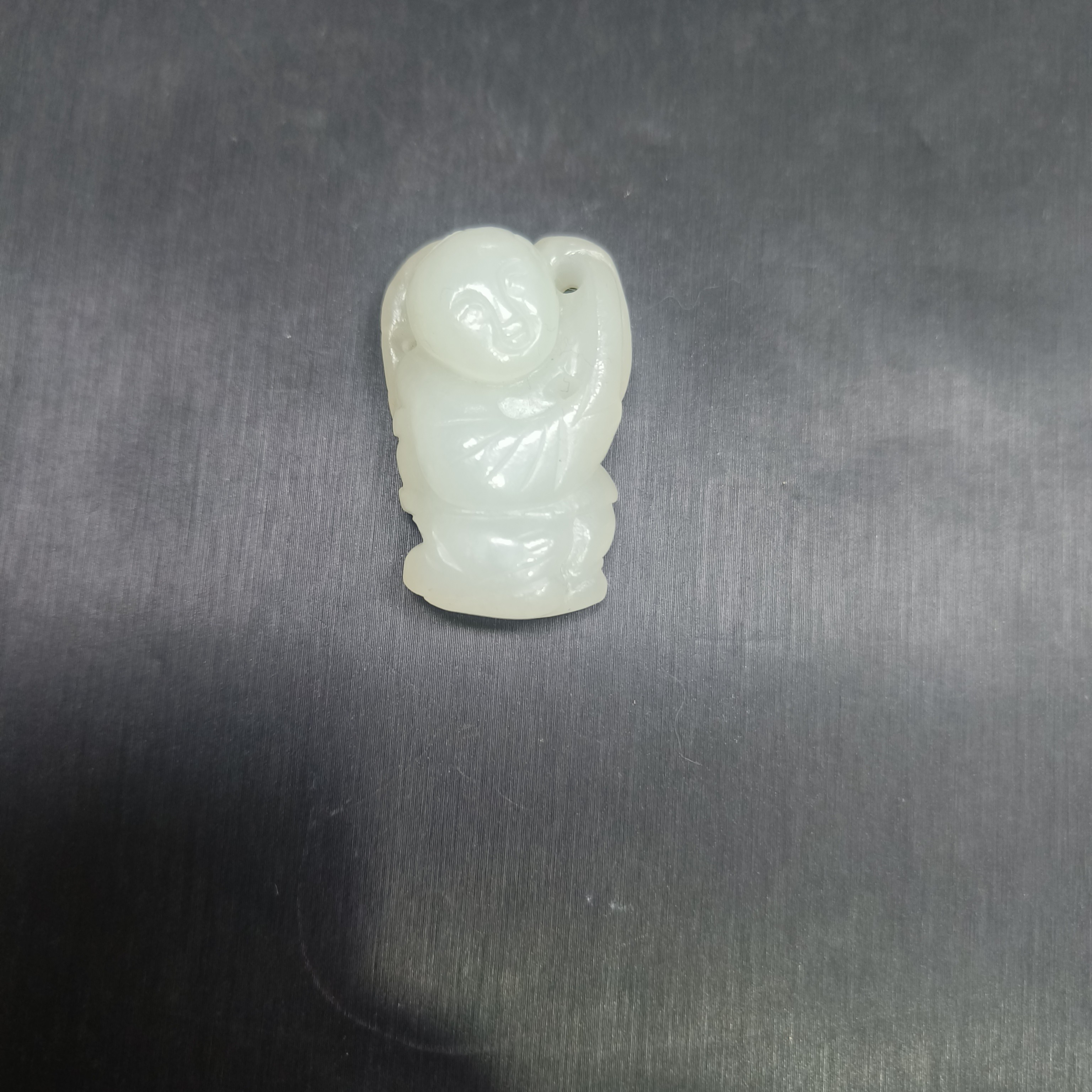 白玉童子佩 经典传统玉雕工艺珍品