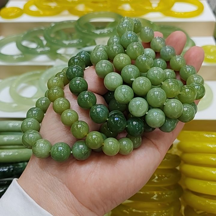 岫玉未镶嵌手链微瑕多样性发货拍一发一微瑕