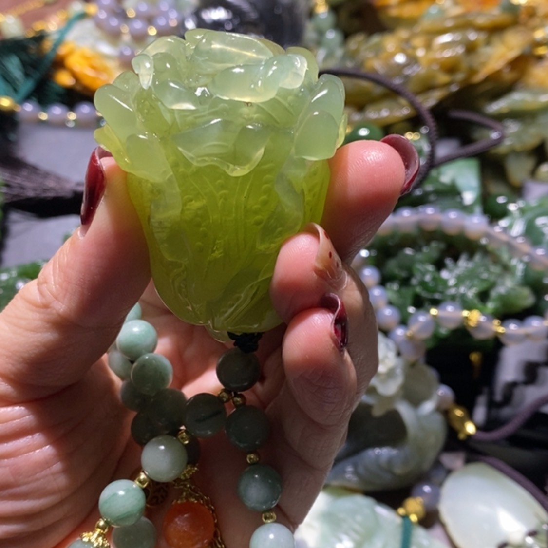 【闪购商品】岫玉毛衣链未镶嵌